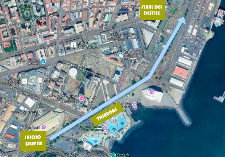 Recorrido del desfile